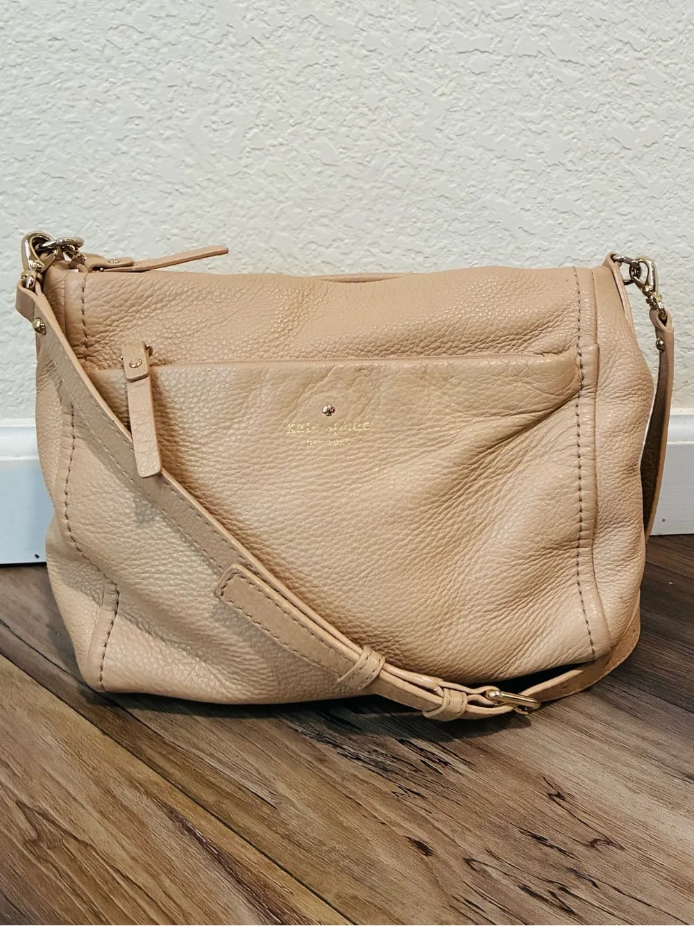 Kate Spade Cobble Hill Little Curtis Beige Pebbled leather Handbag